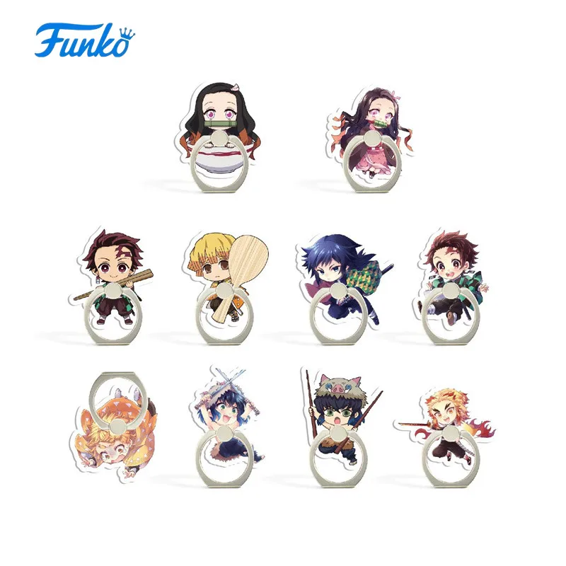 Фото Держатель для мобильного телефона Funko Demon Slayer Finger Ring для iPhone, Samsung, Xiaomi, Huawei, универсальная акриловая подставка для смартфона №1