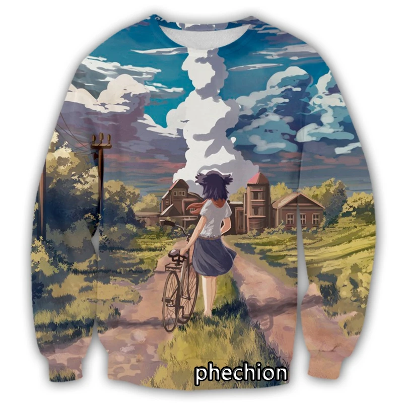 

Новый Повседневный Свитшот phechion с 3D рисунком для мужчин и женщин, модная уличная одежда, мужской свободный спортивный Свитшот D62