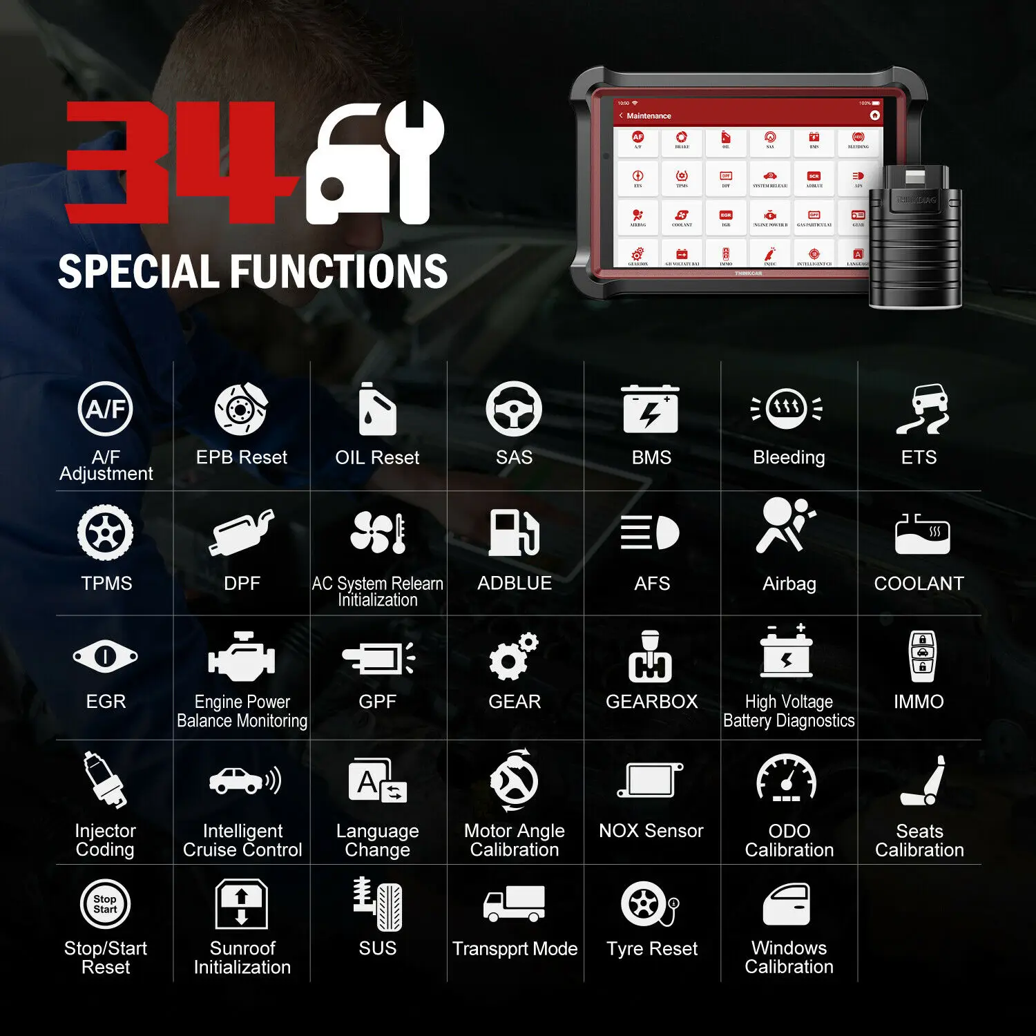 2022 г. Thinktool PAD 8 все системы диагностики двунаправленный сканер OBD2 кодирование