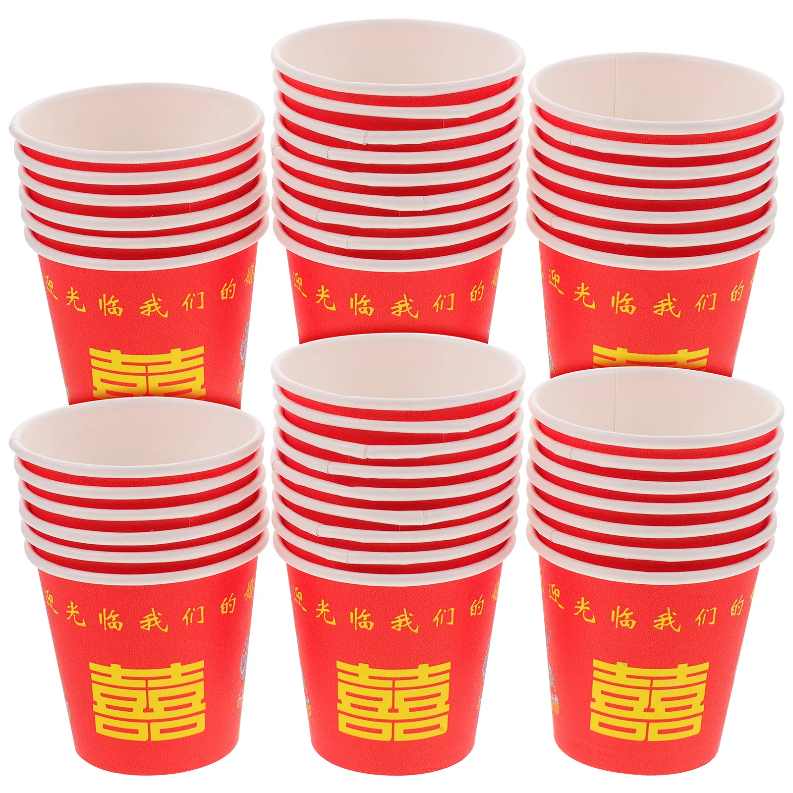 

100pcs Decorative Portable Wedding Cups Single-use Cups Wedding Party Cups for Wedding Party Decor Beverage Storage