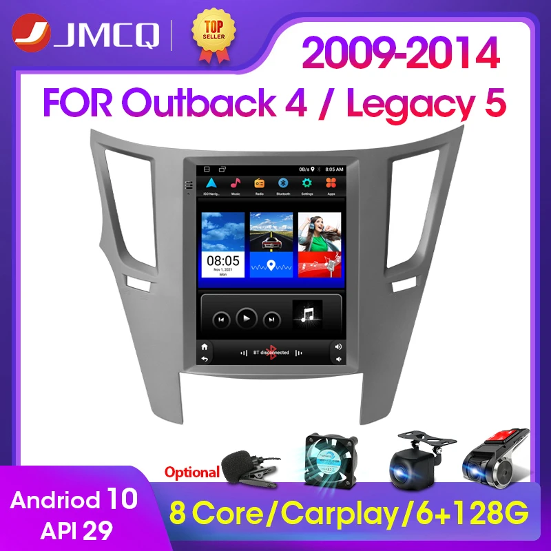 JMCQ 2Din Android Car Stereo Radio Multimedia Video Player For Subaru Outback Impreza Legacy 2009-2014 Carplay