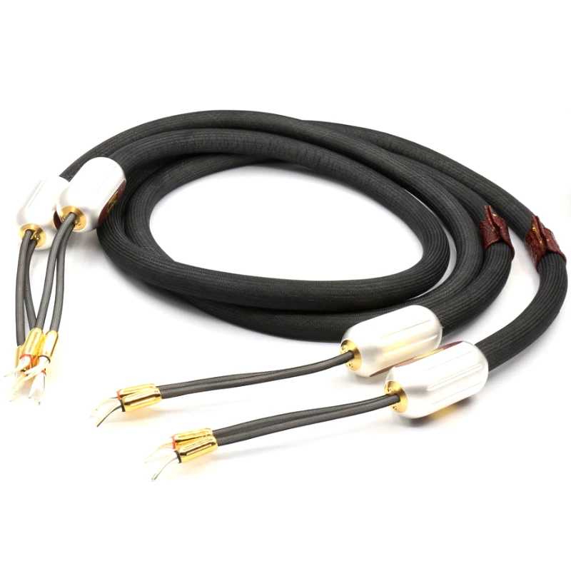 

HIFI Audio Speaker Cable Kharma Enigma Extreme Signature Top Speaker Wire Y Spade Plug
