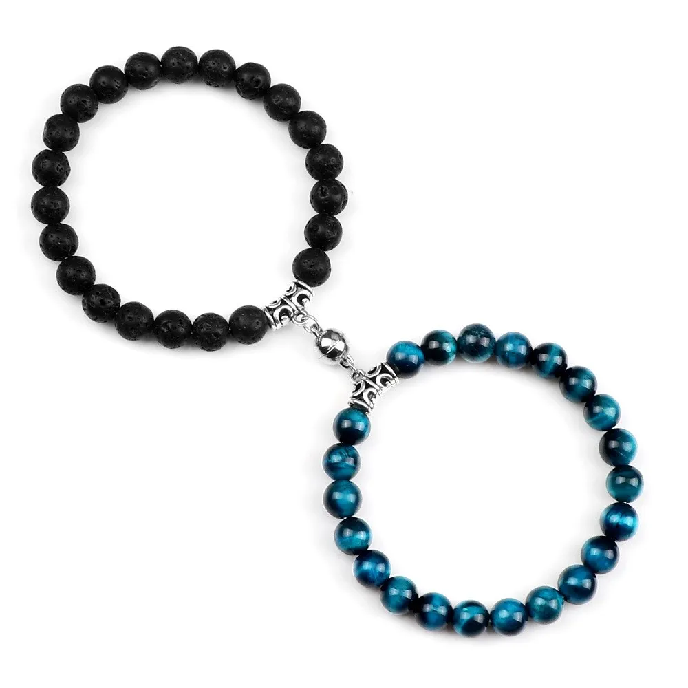 

Fashion Creative Couple Bracelet Magnet Hand Rope A Pair of Sets Girlfriends and Sisters' Bracelets Long-distance Love Gifts