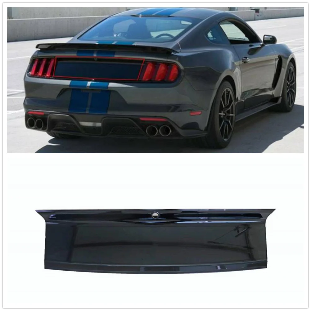 

Для Ford Mustang 2015-2020 крышка багажника автомобиля, крышка багажника, панель заднего бампера, защитная пластина, черная задняя панель, молдинг, па...