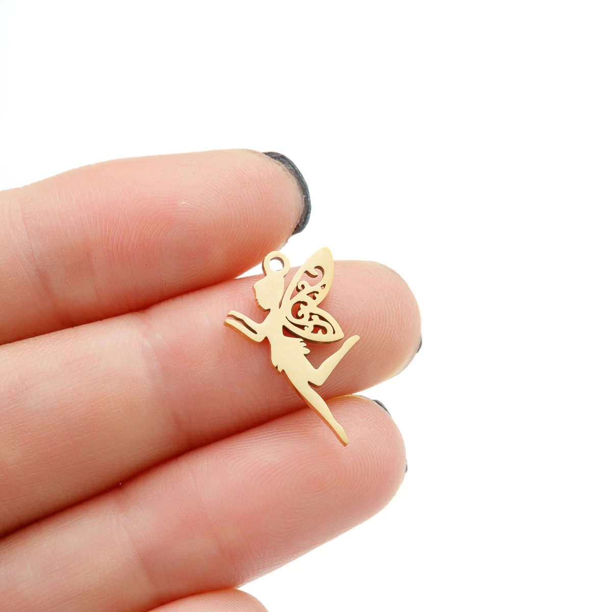 Shuangshuo 5 шт./лот Подвески Сказочный Ангел 18x11 мм подвески из нержавеющей стали для