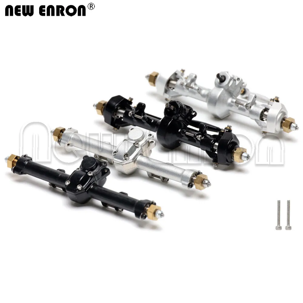 

NEW ENRON Alloy Casting Complete Edition Aluminum Front and Rear Axle set Upgraded for RC 1/24 Axial SCX24 90081 B-17 C10