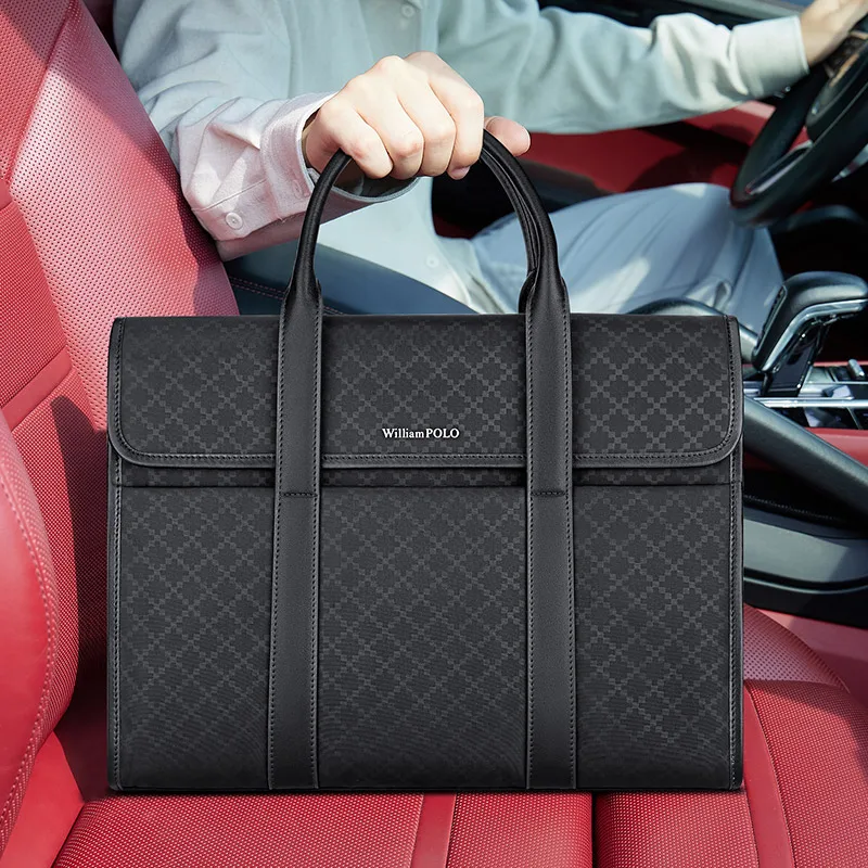 WILLIAMPOLO Мужской и женский модный деловой портфель 15 6-дюймовая сумка для ноутбука