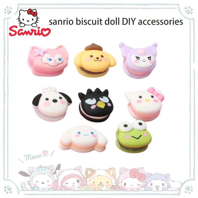 

10 шт. Sanrio Kuromi My Melody Cinnamoroll аксессуары «сделай сам» модель печенья Аниме Фигурка пластырь орнамент из смолы праздничный подарок для девочки
