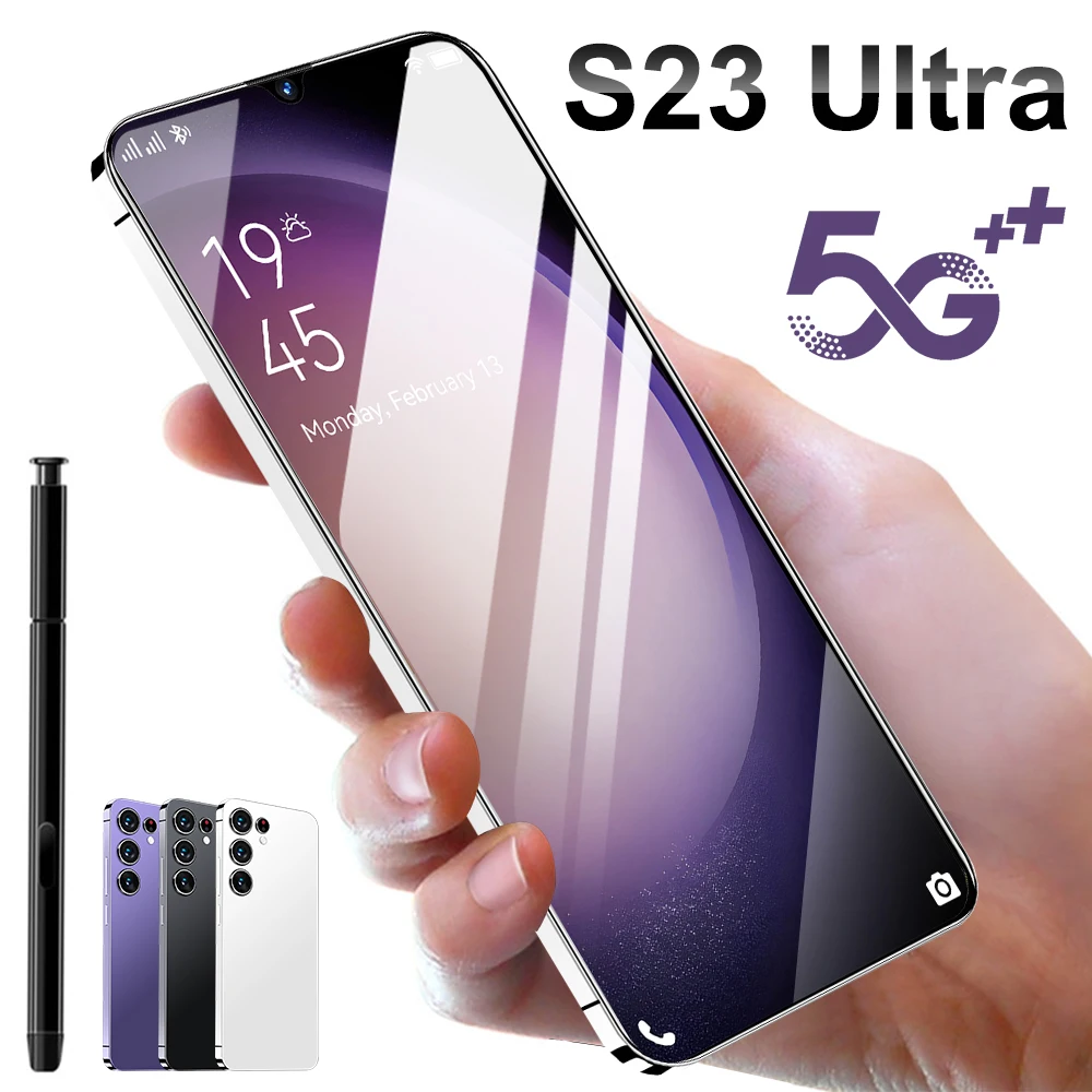 

Новый смартфон S23 Ultra, оригинальные сотовые телефоны 7,0 HD на базе Android, мобильный телефон на две Sim-карты, 48 Мп + 72 МП, разблокированные мобильные телефоны на две Sim-карты, 6800 мАч