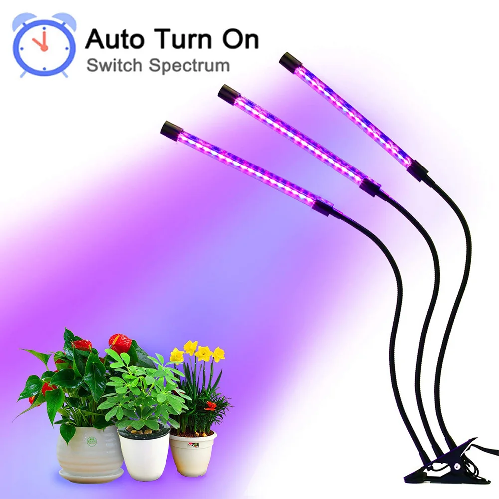 

Flexible Night Lamp Growth Lighting UV Full Color Timer Lamp For Indoor Plants Plant Growth Light Clip Holder Professional