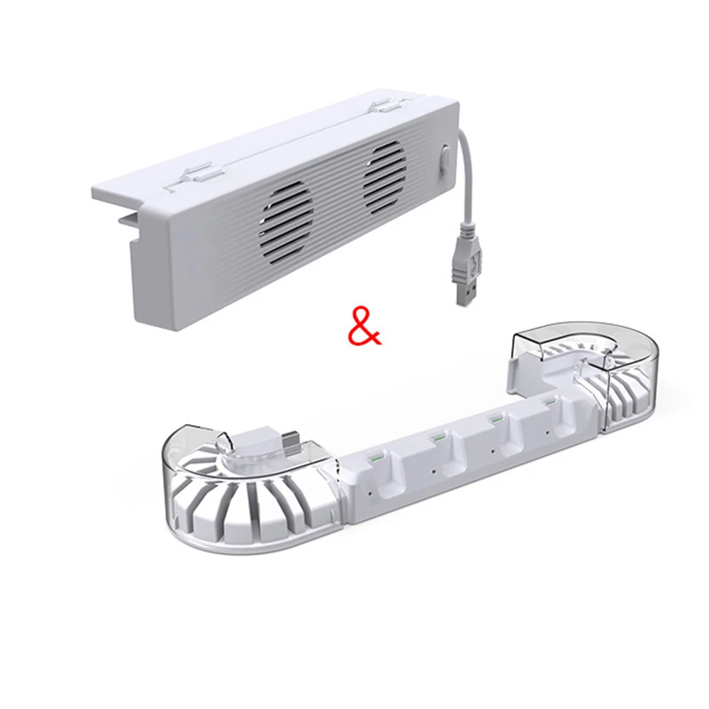 

For Nintendo Switch OLED External Cooling Fan Silent Docking Station Game Console Joy-con Charger Card Holder Stand Accessories