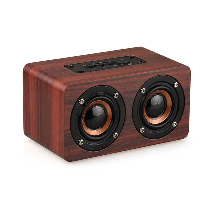 Портативный 10 Вт Hi-Fi звук деревянный динамик поддержка TF-карты AUX Handsfree