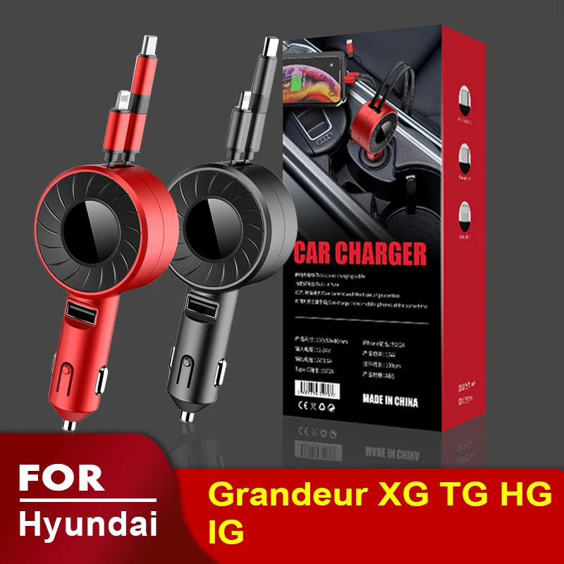 

USB Type C Car Charger for iPhone Android HUAWEI HONOR Xiaomi POCO Redmi Samsung Galaxy Realme for Hyundai Grandeur XG TG HG IG