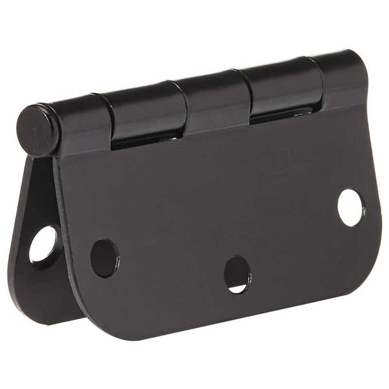 

25Pcs Black Rounded Iron Hinge 3.5 Inch 5/8R Large Rounded Iron Hinge For Civil Doors And Windows