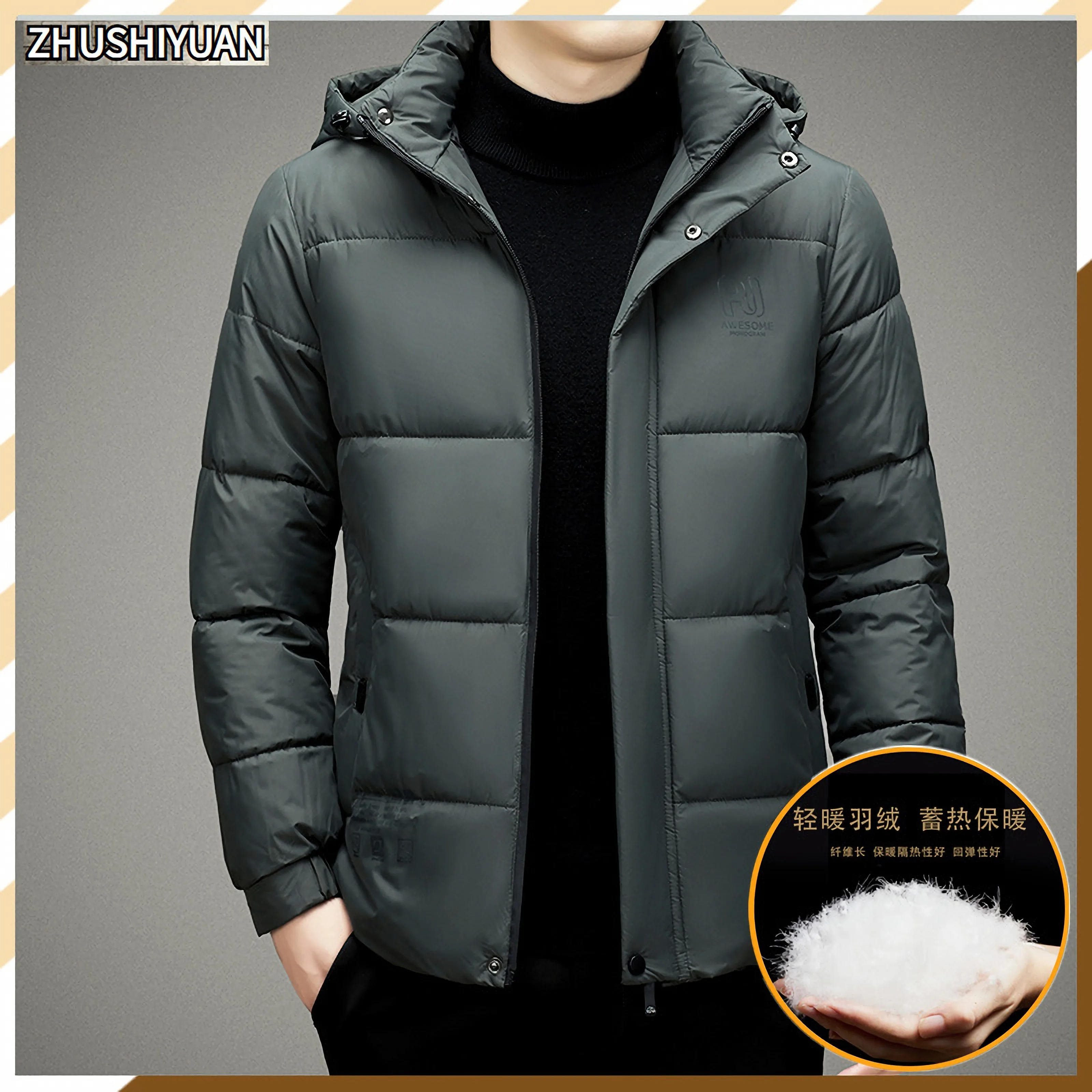 

Winter Jacket Men Parkas Fashion Hooded Coats Vestes Jaqueta Masculina Ropa Hombre Erkek Mont Roupas Masculinas Doudoune Homme