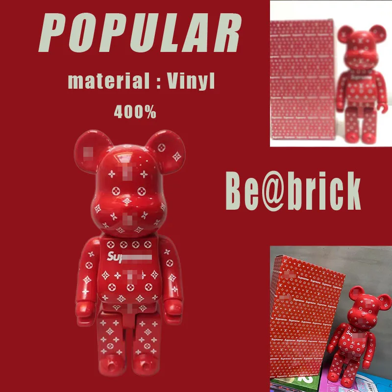 

Most Popular 28cm Bearbrick 400% Kawaii Be@rbrick Bear brick Decor Trendy Anime Figure Model Decoration Doll Toys Christmas Gift