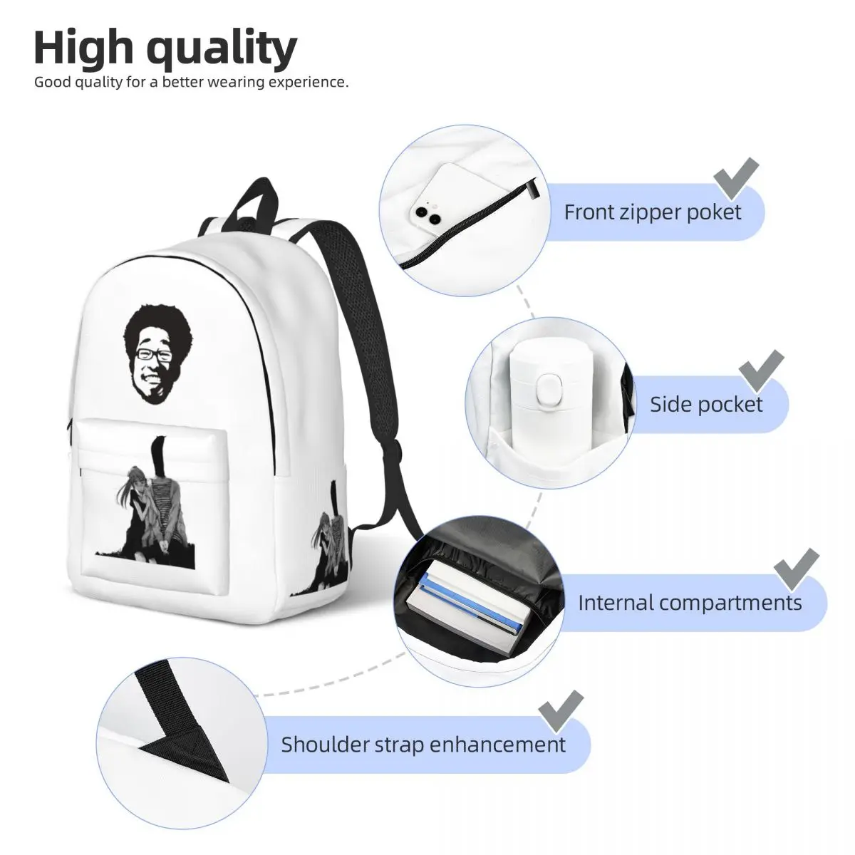 Крутой рюкзак punweri Aiko подарок для студентов деловой Oyasumi дневной мужчин и женщин