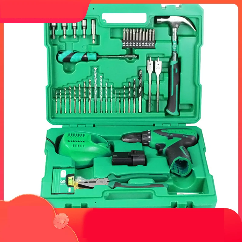50-piece lithium electric drill combination set multi-function electric screwdriver household hardware tool kit maintenance set
