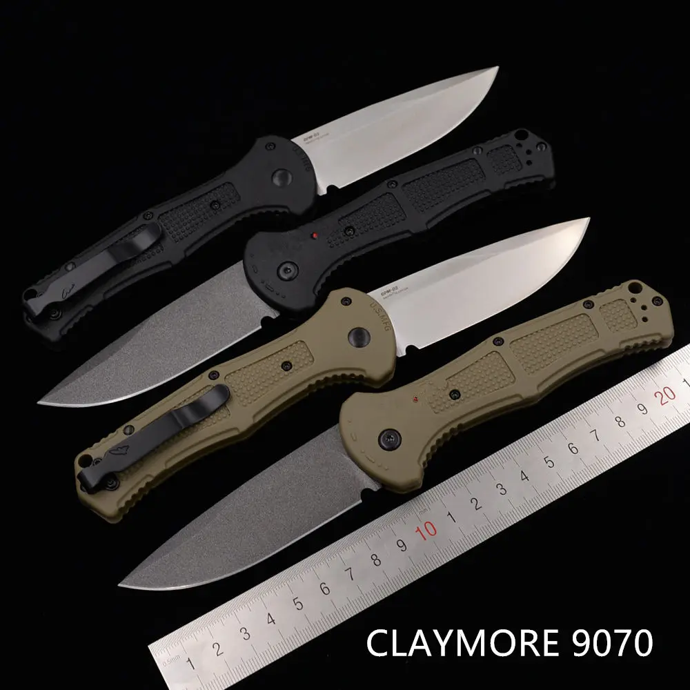 

JUFULE New Claymore 9070BK 9070 D2 Blade Grivory Handle Camping Hunting Fishing Survival Outdoor EDC Pocket Tool Utility Knife