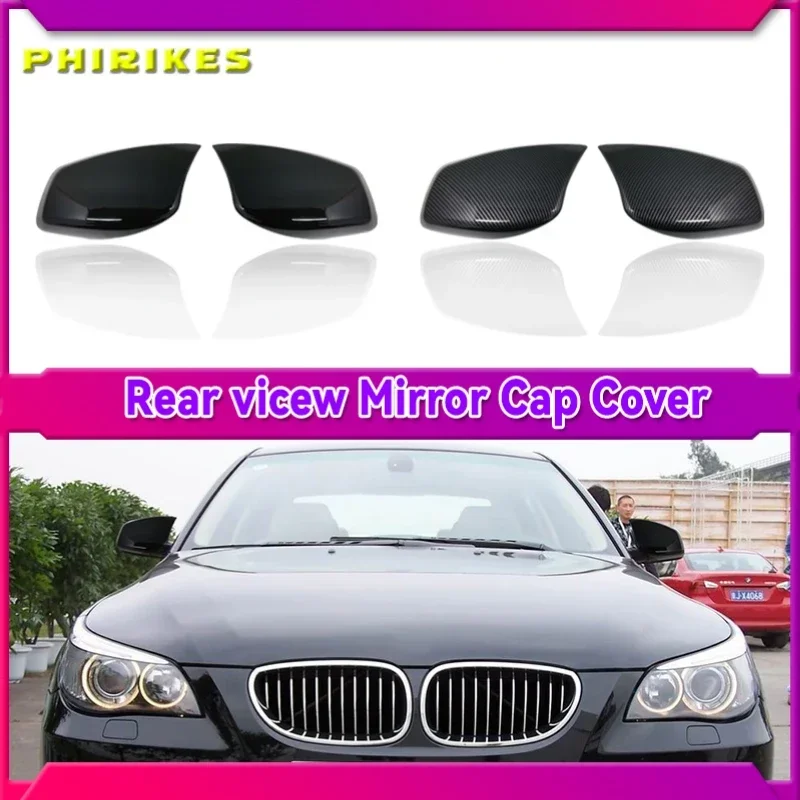 Черная Крышка Зеркала Из Углеродного Волокна Для Bmw 5 Серии E60 E61 E63 E64 2004-2008 520i 525i 528i