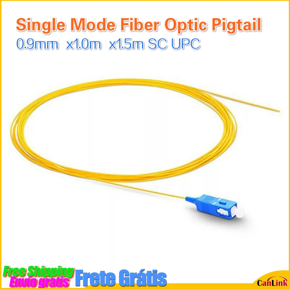 

0.9mm Single mode SC UPC 1M 1.5M fiber optic Pigtail 9/125 Optical fiber pigtail Connector