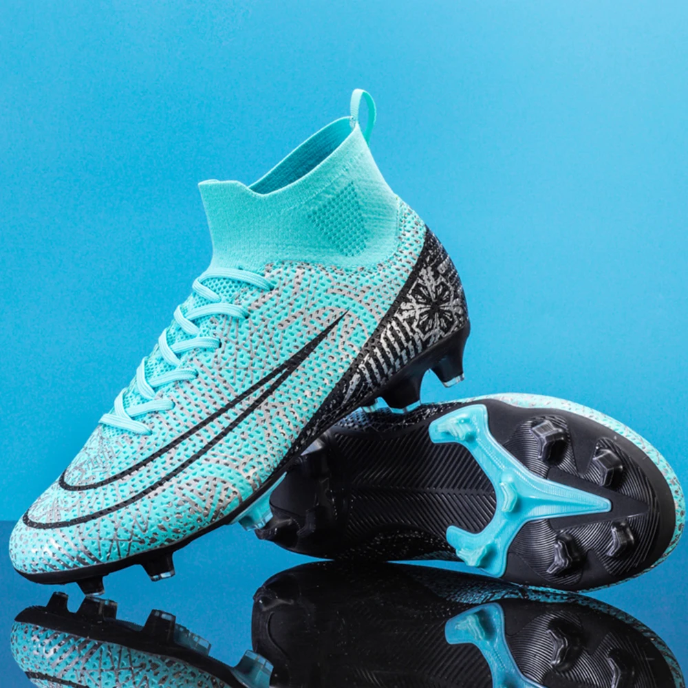 2023 Hot New Football Boots Men's Soccer Cleats TF/FG Kids Wear-Resistant Training Shoes Outdoor Non-Slip Sneakers Size34-46