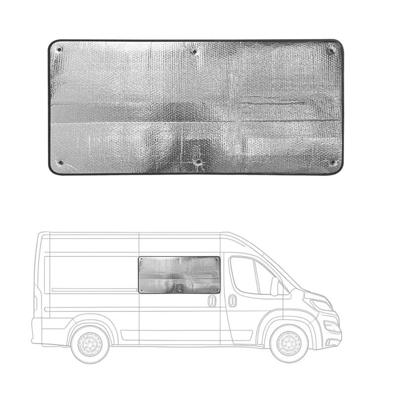 Теплоизоляционные шторки для раздвижных дверей Fiat Ducato, Peugeot Boxer, Citroen Relay, высокая теплоизоляция, солнцезащитные шторы для кемпера (art.: 3920d8fb5e396) - 3920d8fb5e396