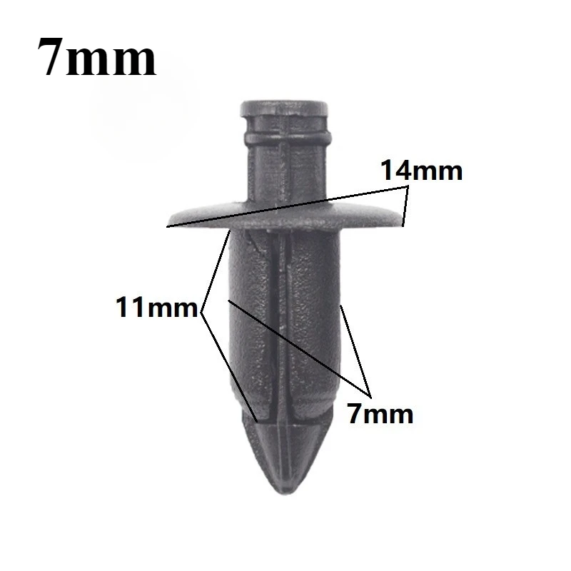 

50p 6,3 мм/7 мм/8 мм заклепка для обтекателя автомобиля через панель крепежная направляющая пряжка для карты локатор зажим вставной тип модифицированные винты для аксессуаров