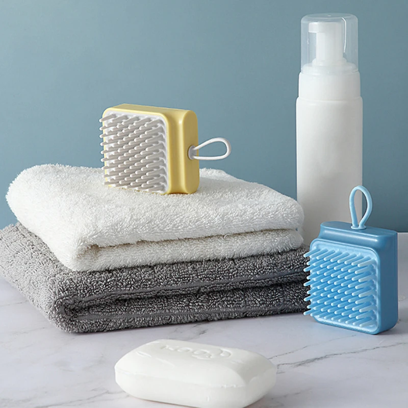 

Многофункциональная Массажная щетка для шампуня, мягкая щетка для ванны и душа, не вредит волосам, чистящая Массажная расческа, Массажная щ...