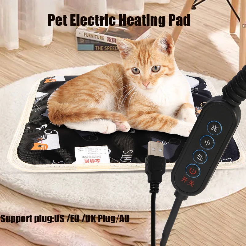 

Waterproof and Bite-resistant Cat and Dog Pet Electric Blanket Warm Mat Lightweight Safe Soft Electric Blanket for Pets EU