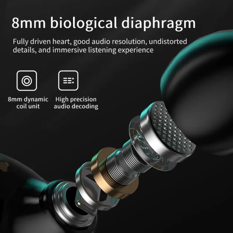

Portable 5.2 Wireless Earphone Touch Control 9d Stereo Sport Headset Noise Reduction With Mic In-ear Earbuds Music