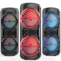 12 Inch Double Horn Subwoofer 125W Super Large Outdoor Bluetooth Speaker Portable Wireless Column Bass Sound with Microphone FM