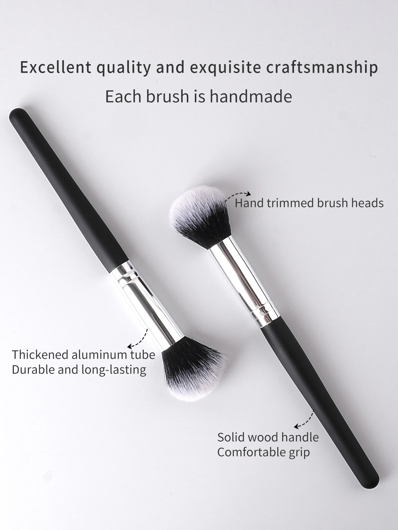 Кисть С Круглой Головкой Kosshow Для Румян И Пудры Блестящая Макияжа Деревянной