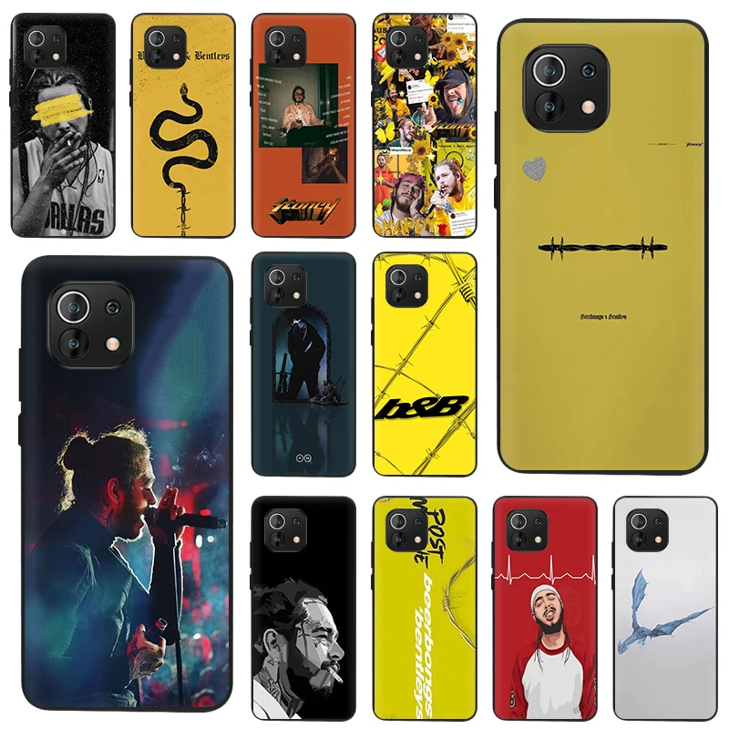 

Post Malone Beerbongs Soft Black Matte Phone Case For Xiaomi Mi 11 Lite 5G 11T 10T 11i 11x 10 10s Note10 CC9 Pro CC9E Cover