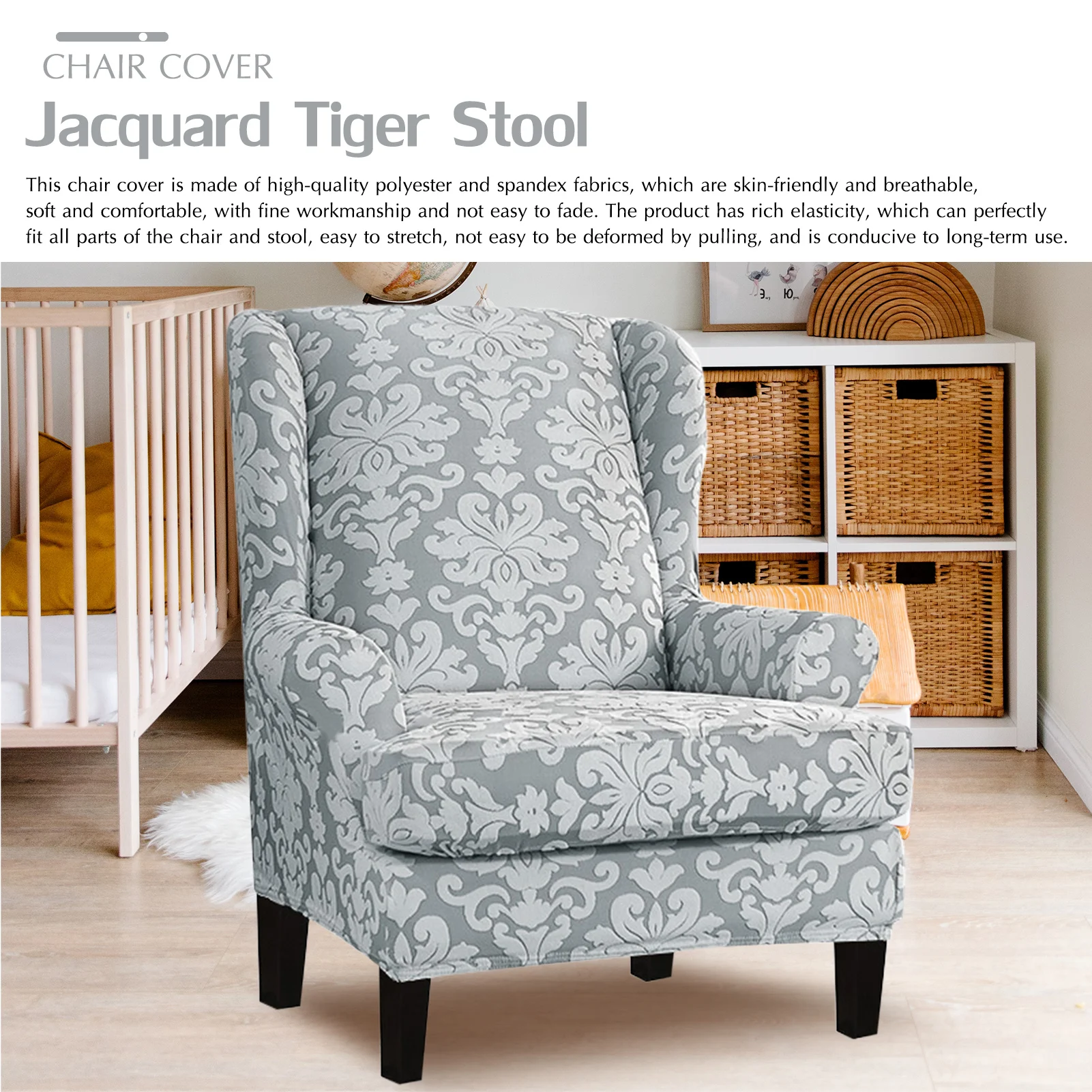 

Slipcovers For Wingback Chairs Easy Cover Wingback Armchair Slipcover With High Stretch Fitted Easy Cover Chair Slip Cover For