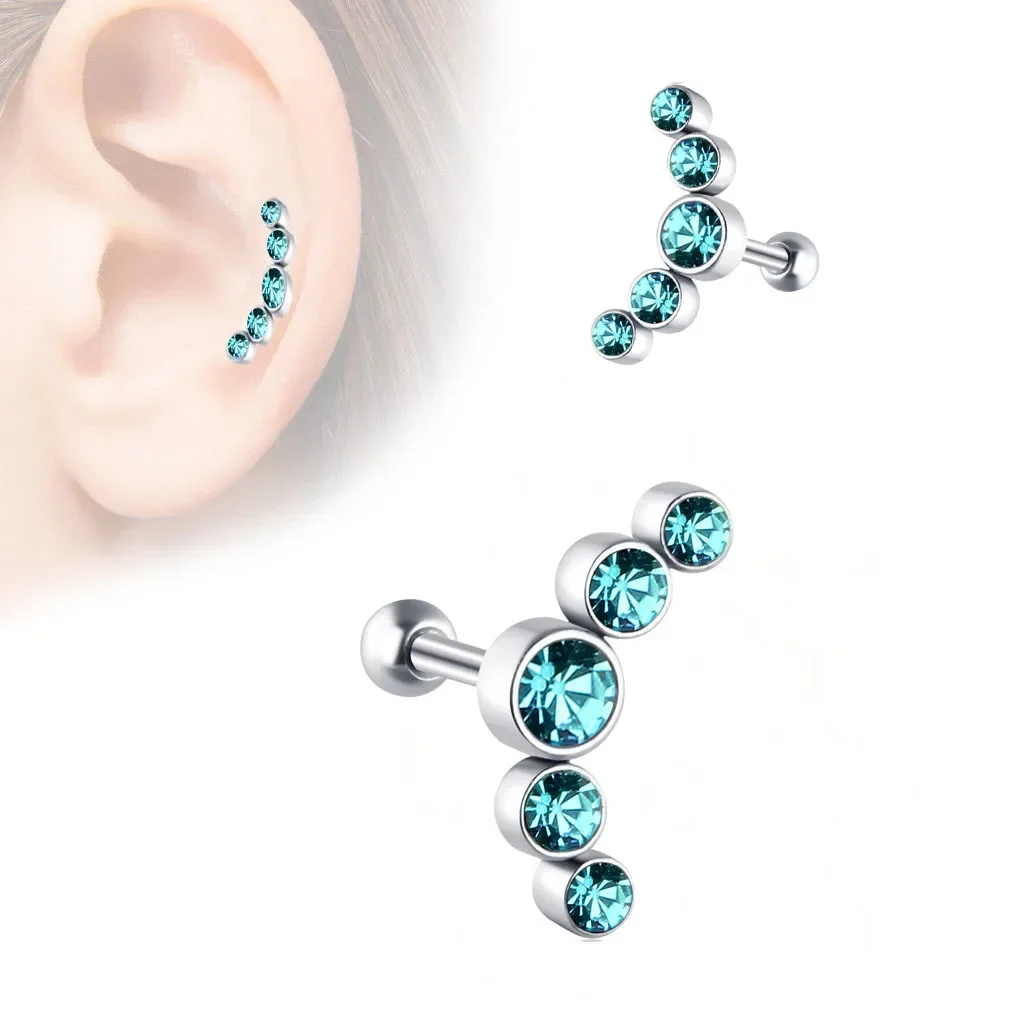 Корейские серьги из нержавеющей стали Neus Piercing со стразами Pendientes Женские