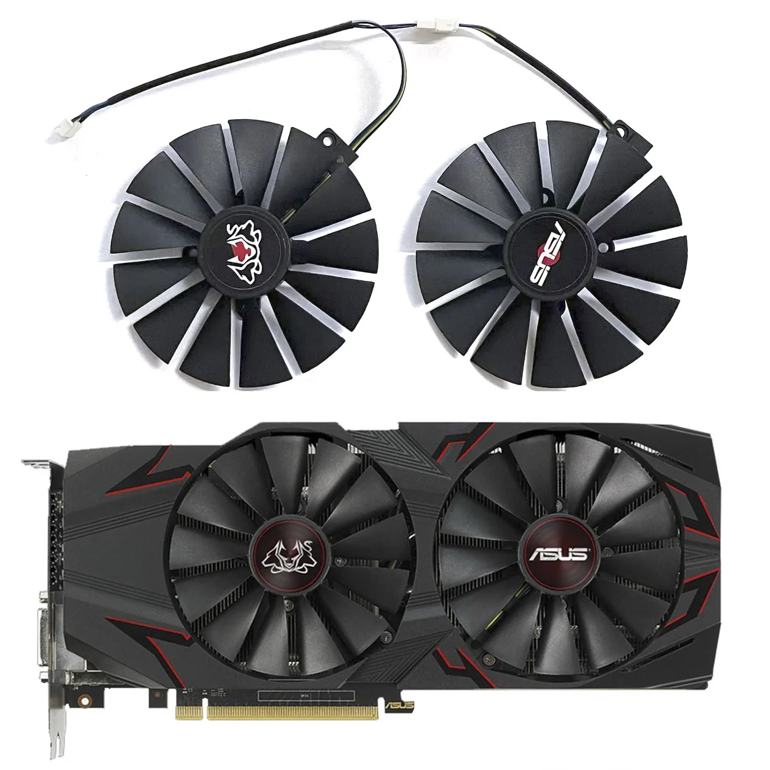 

New GPU fan 4 PIN FDC10M12S9-C DC 12V 0.25A suitable for ASUS CERBERUS-GTX 1070Ti-A8G graphics card cooling