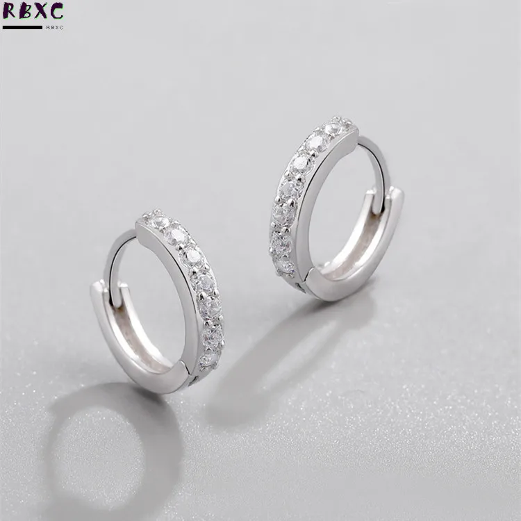 

925 Sterling Silver Full Diamond Earrings Women's 2021 New Fashion Earrings Minority Design Earrings