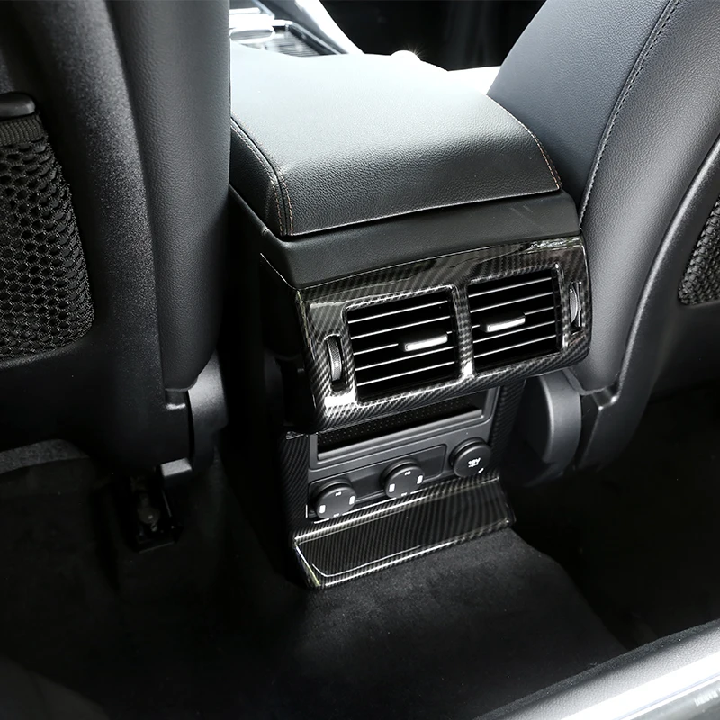 

For Jaguar F-PACE X761 2016-2018 ABS Car Rear Air Conditioning Vent Frame Trim Carbon Fiber Accessories