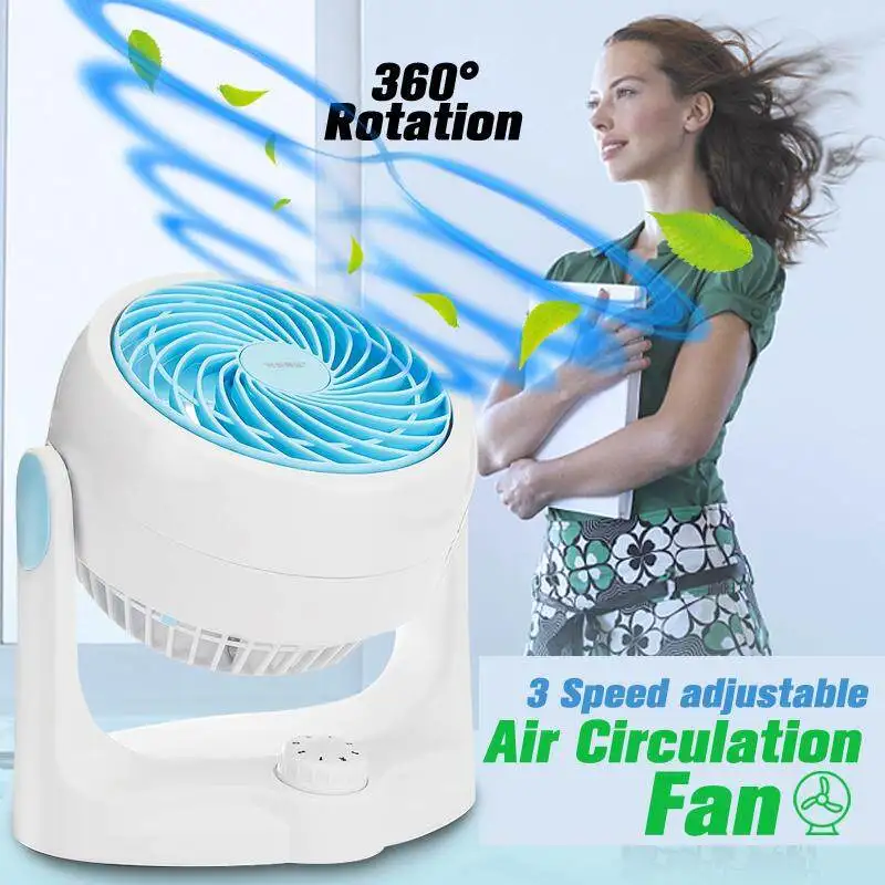 220V 3 Speed Adjustable Turbo Fan for Home Cooling Air Convection Air Circulator Turbo Low Noise Cooler Fan for Office Home