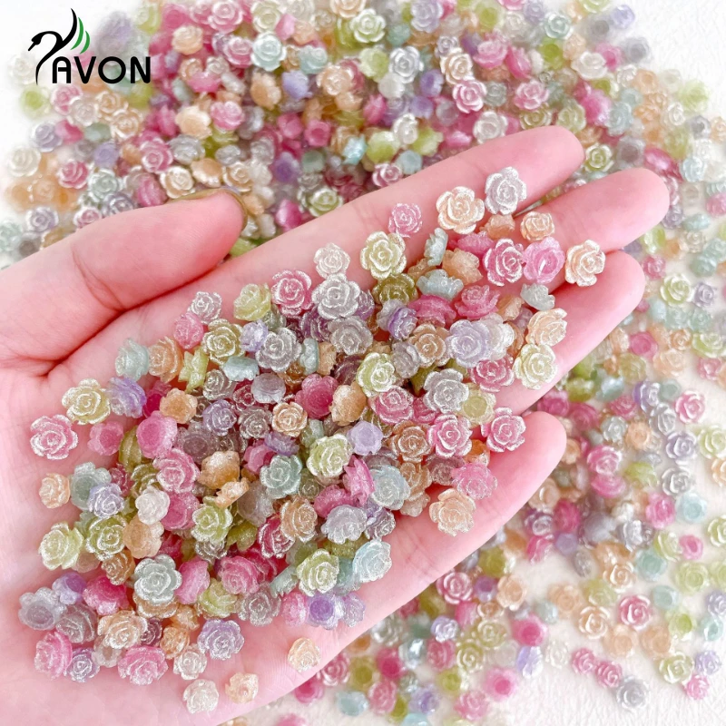 

30PCS 3D Flowers Nail Art Charms Accessories Rose Camellia Resin DIY Nails Decoration Materials Manicure Supplies