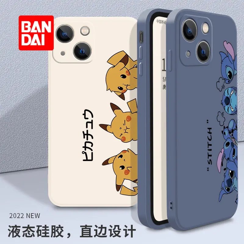 

Bandai Disney Cartoon Case for iPhone 13 13Pro 12 12Pro 11 Pro X XS Max XR 7 8 Plus Phone Back Covers Kawaii Anti-fall Fundas