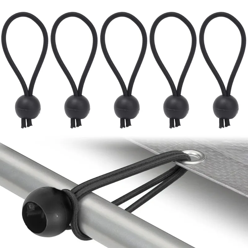 

Ball Bungee Cords Portable Elastic Tent Fixing Rope Tarpaulin Awning Canopy Heavy Duty Tarp Tie Down Cords for Shelter Cargo