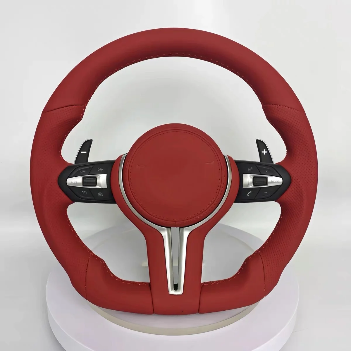 Фото Кожаный автомобильный руль YLA для BMW M3 M4 M5 M6 F30 F10 F15 F36 F01 F20 F22 F25 F31 F32 E70 E71 E90 E91 E92 X1 X2 X3 X4 X5 X6 №2