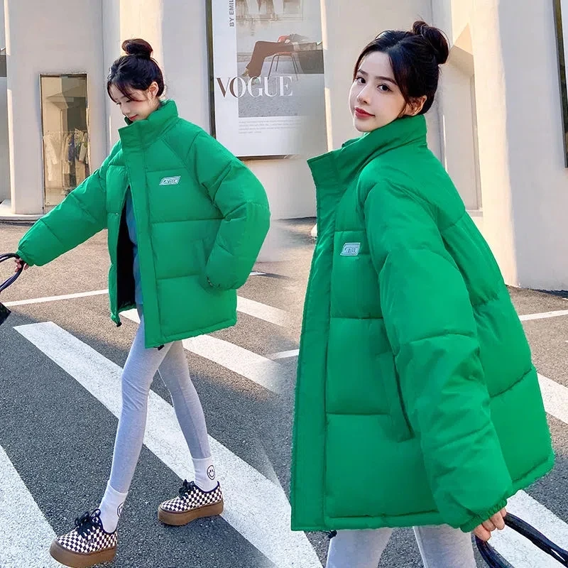 Parkas Women 2022 Winter New Fashion Loose Casual Student Bread Coat Female Clothing Long Warm Down Cotton Padded Jacket