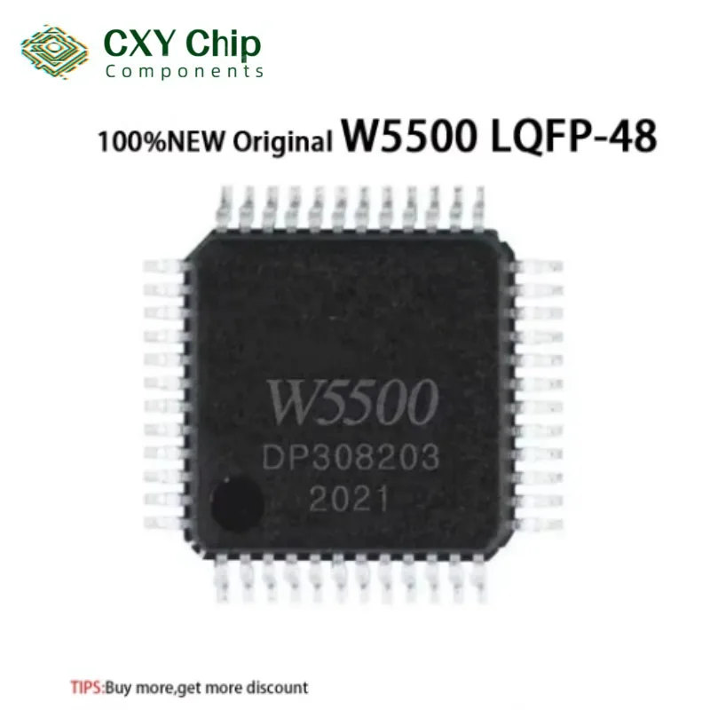 1/5 шт. W5500 LQFP-48 Ethernet ICs 3 в 1 контроллер Enet TCP/IP + MAC PHY коммуникация и сетевые