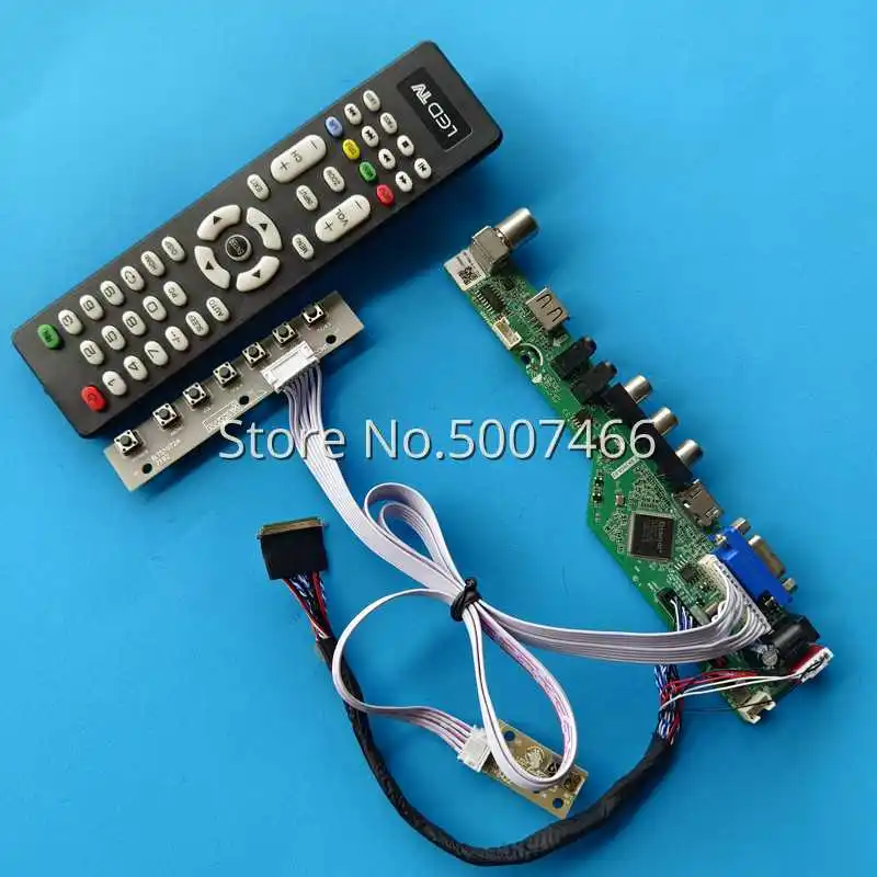 

LCD Driver Control Board Kit Fit LTN173KT01-A01 H01 Analog TV Signal 40Pin LVDS 17.3" AV VGA USB HDMI-Compatible 1600*900 Screen