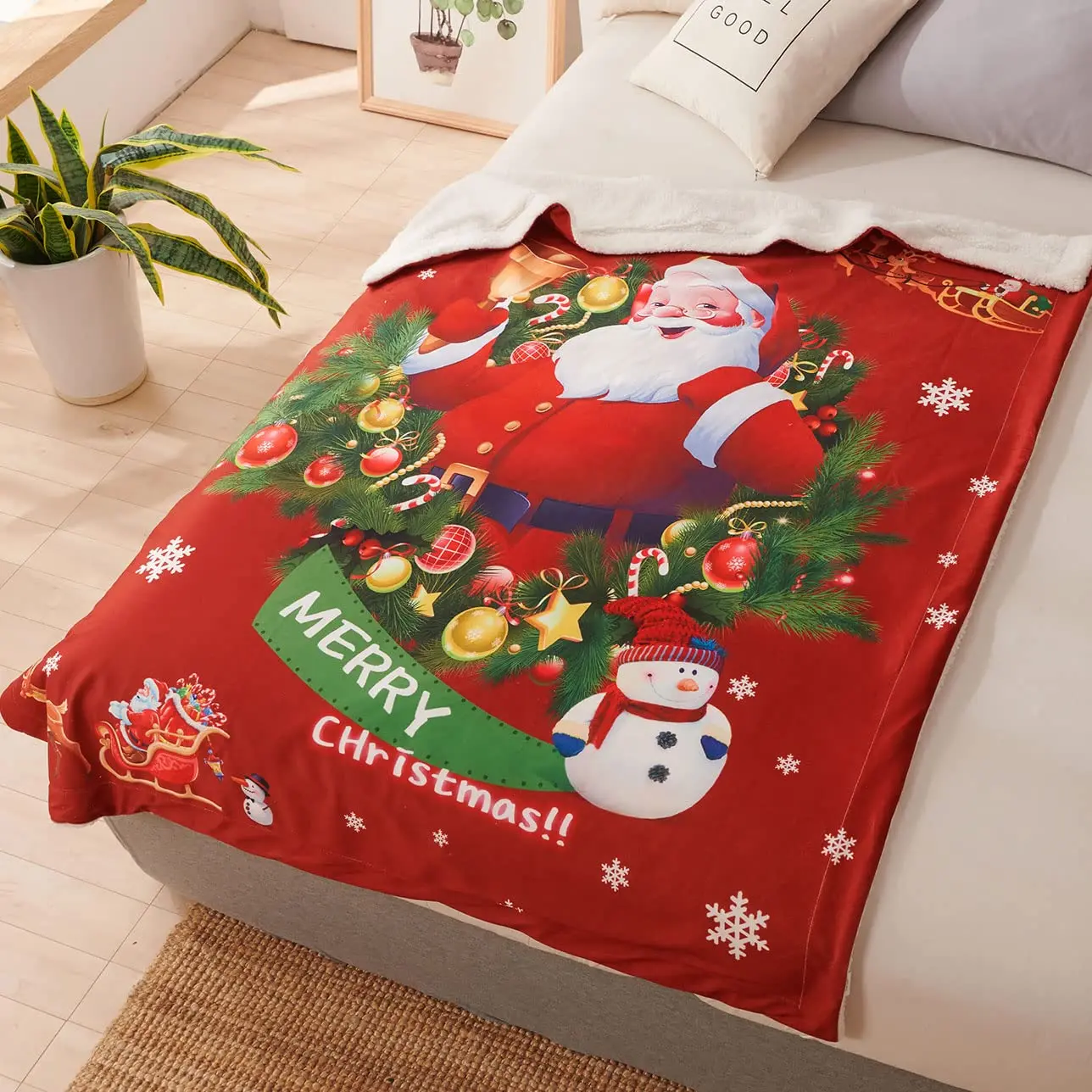 

Throw Blanket Red Sherpa Blanket Fashion Throw Blanket Adult New Year Gift Christmas Travel Party Decoration Quilt