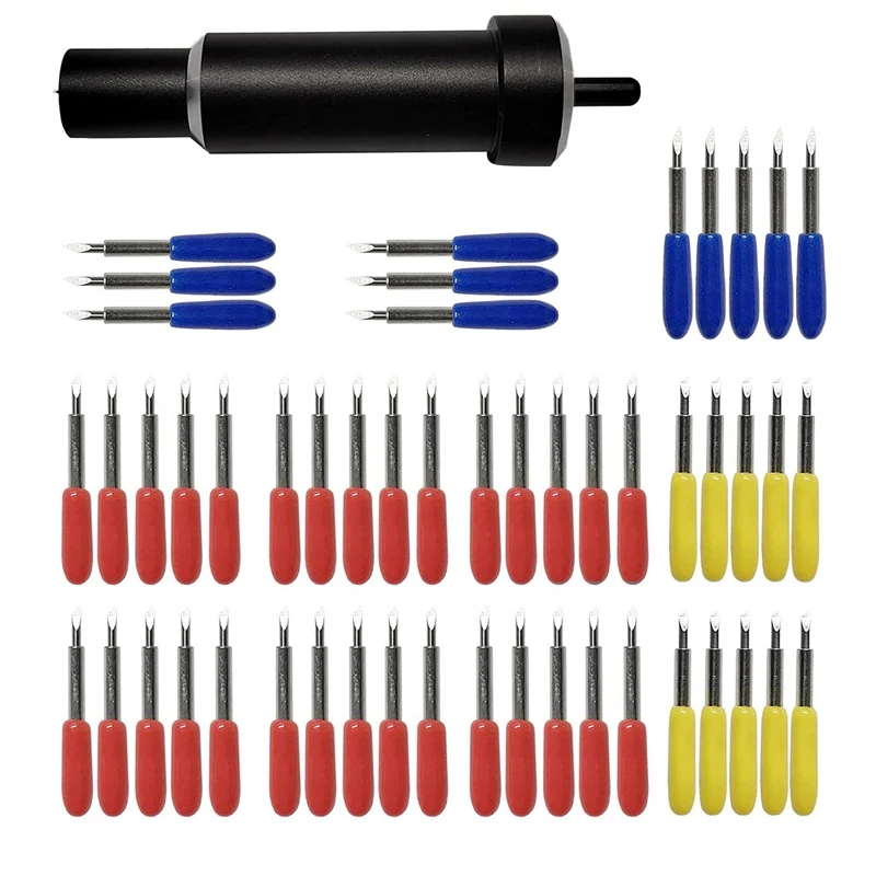 

50PCS Fine Point Blades Deep Cut Blades With Housing For Cricut Maker/ Explore Air 2/ Expression