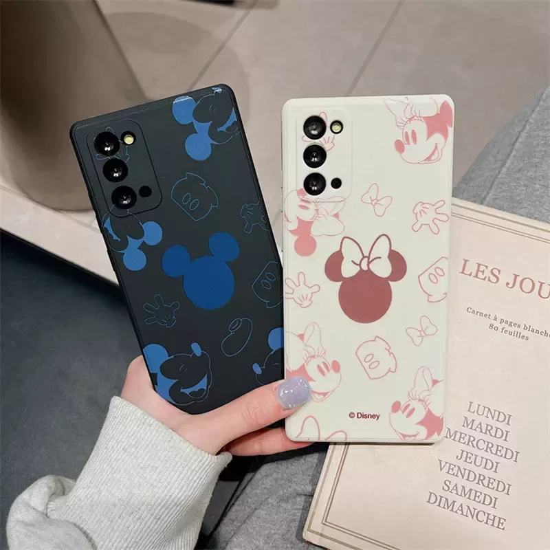 

New in Case Galaxy S22 Ultra S21 S20 Plus Note 20 Ultra A51 A72 A52 A21SCover Minnie Protictive Shell phone case power bank